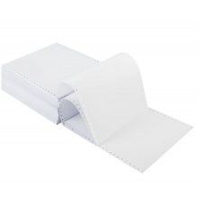 得力（deli）珊瑚海白色电脑打印纸S241-1-1/2S一联二等分整张撕边80列电脑打印纸 （色序：全白 1000页/箱）