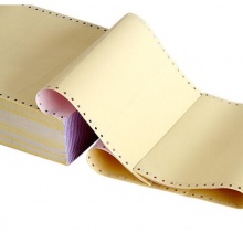 得力（deli）珊瑚海彩色电脑打印纸S241-3-1/3CS三联三等分80列(撕边 色序：白红黄 1000页/箱)