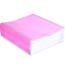 得力（deli）珊瑚海S241-2C二联整张80列不撕边 彩色电脑打印纸（色序：白红 1000页/箱）