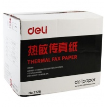 得力(deli)7726 热敏传真纸210mm*20码 24卷/盒