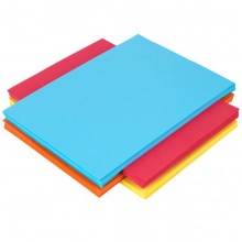 得力（deli） 7393A4 橙色彩色复印纸 80g 100张/包 单包装