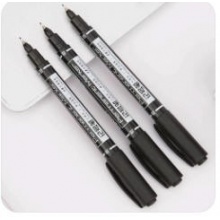 得力思达6824小双头记号笔(黑)