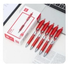 得力S01中性笔0.5mm弹簧头(红)